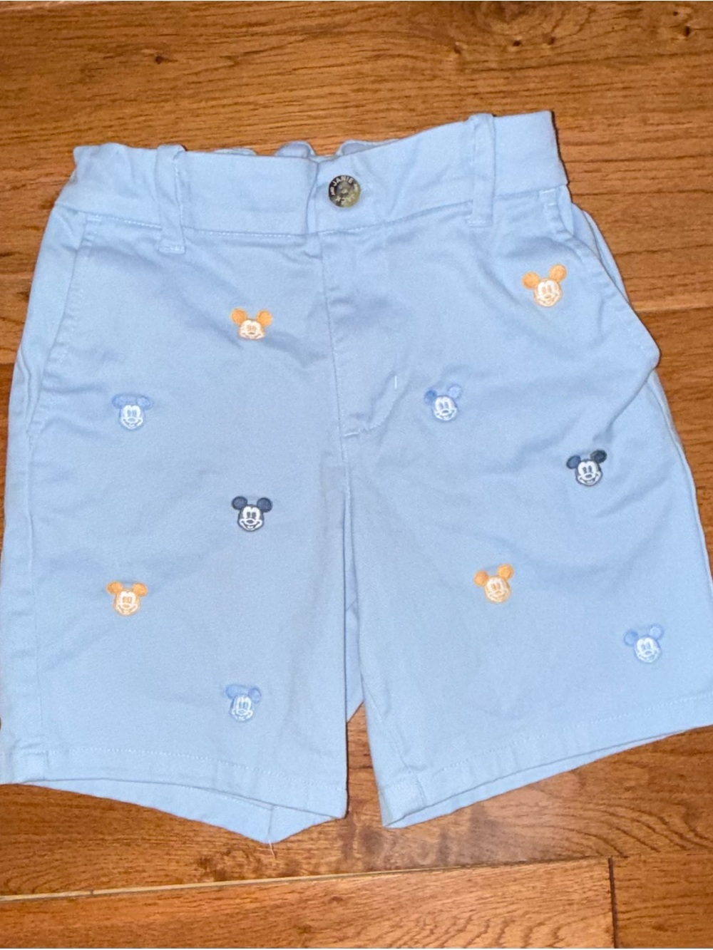 Disney x Janie and Jack Mickey Embroidered Shorts Boys Size 6 Blue